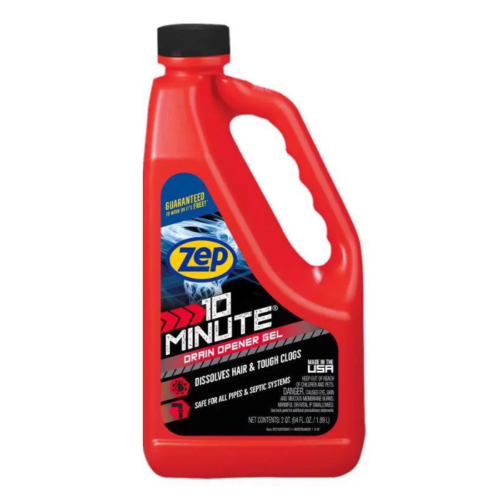 Zep 10 Minute Drain Opener Gel – Dissolves Hair and Clogs