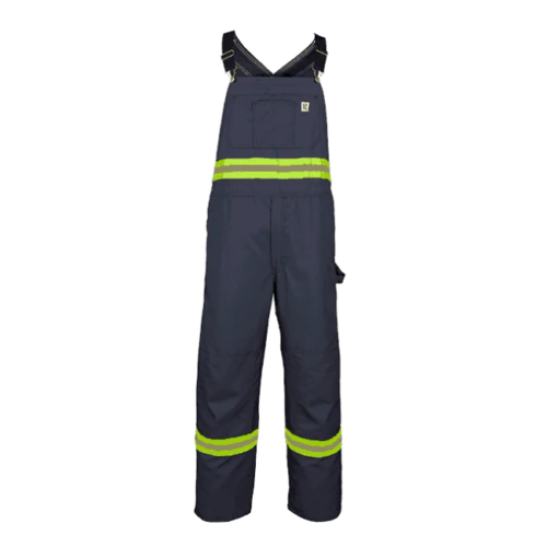 Unlined Industrial Bib Overall with Reflective Material