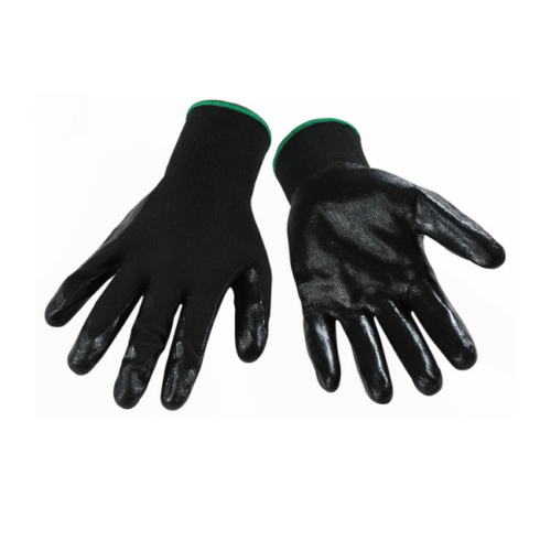 Wipeco Black polyester lining – Black nitrile palm