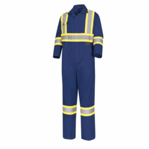 Hi-Vis Poly/Cotton Safety Coveralls - Zipper Closure