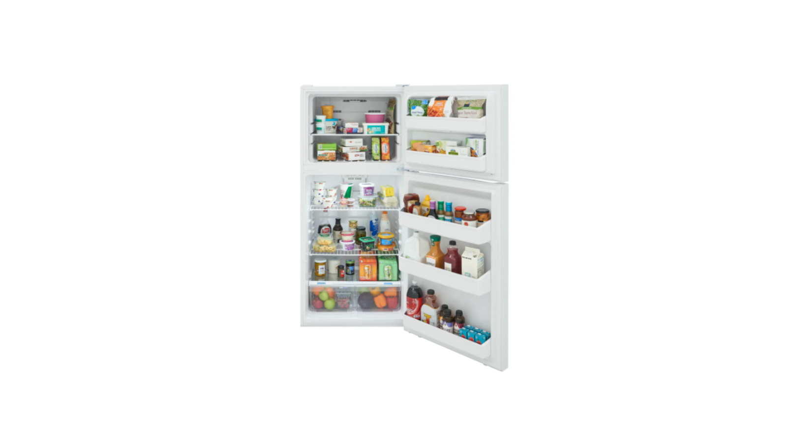 Frigidaire 29.5-inch 18 Cu. Ft. Garage Ready Top Freezer Refrigerator in White - Image 3