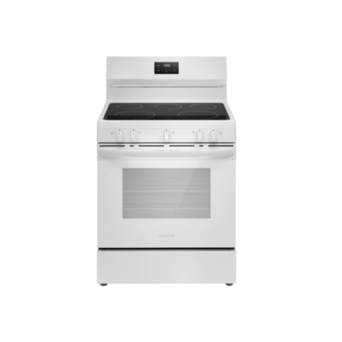 Frigidaire Electric Range 5 Element Cooktop with Quick Boil in White
