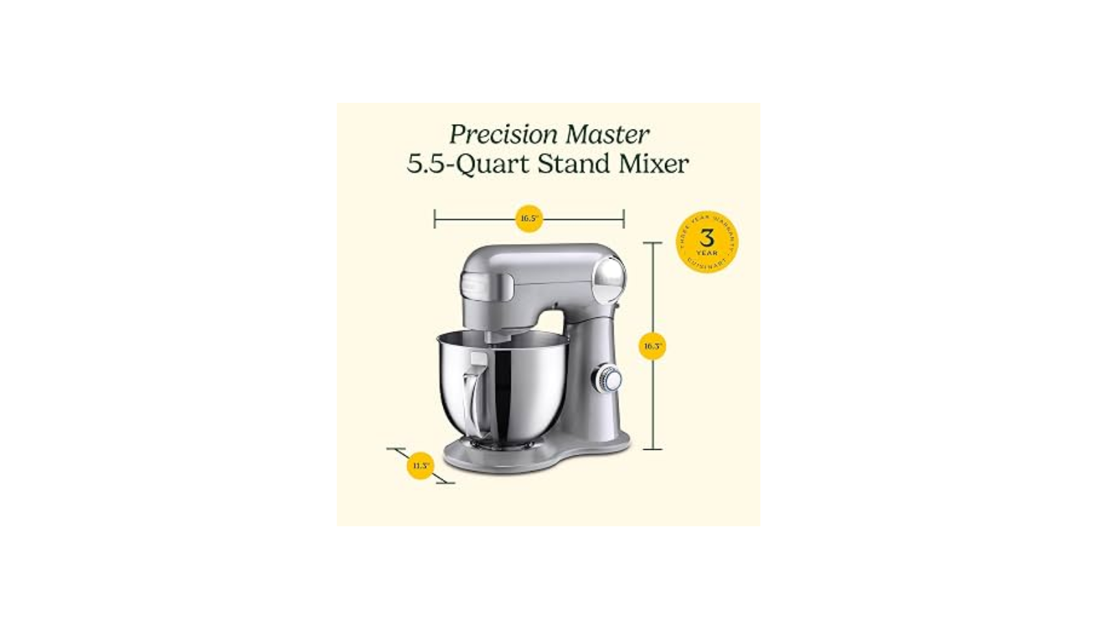Precision Master 4.5-QT (4.25L) Stand Mixer - Silver - Image 3